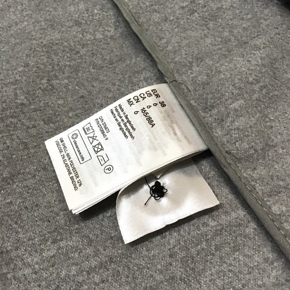 NWOT H&M Soft Gray Pea Coat - Picture 7 of 7